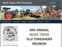 Tablet Screenshot of marktwainoldthreshers.com